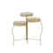 20" Gold Metal Curved Folding 3 Tier Plantstand with Floral & Scroll Patterns